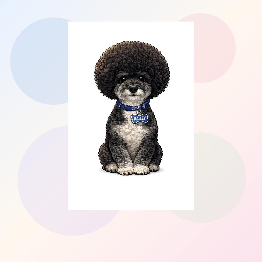 Watercolor Dream custom pet portrait example